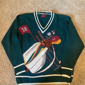 Vintage Hathaway cotton golf sweater Size XL